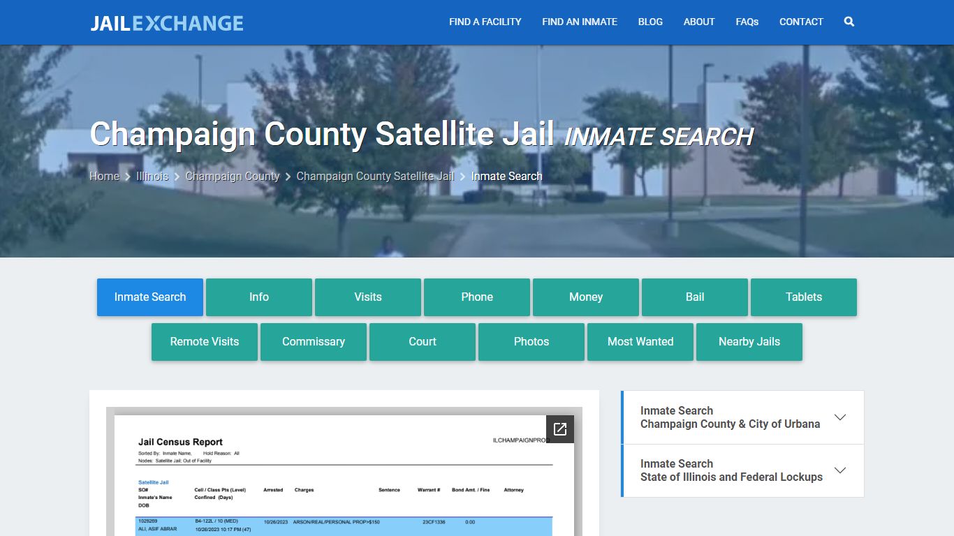 Champaign County Satellite Jail Inmate Search - Jail Exchange